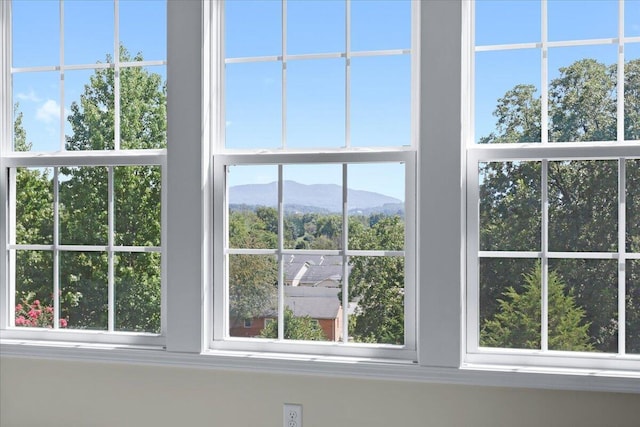 room details with a mountain view