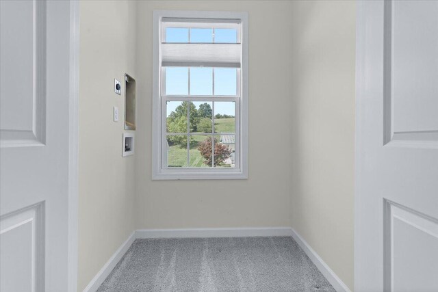 empty room featuring a wealth of natural light and carpet floors