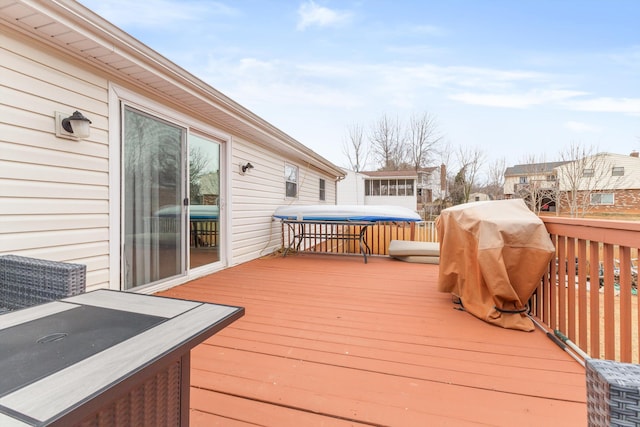 deck with grilling area