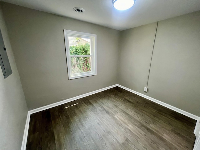 empty room featuring hardwood / wood-style floors