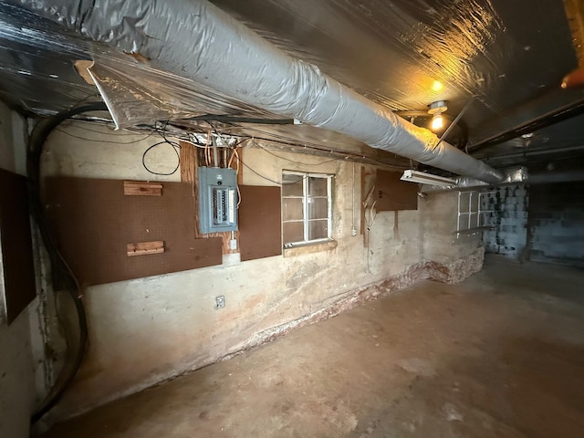 45 Hillcrest Dr, Rocky Mount, VA 24151 - unfinished basement with electric panel