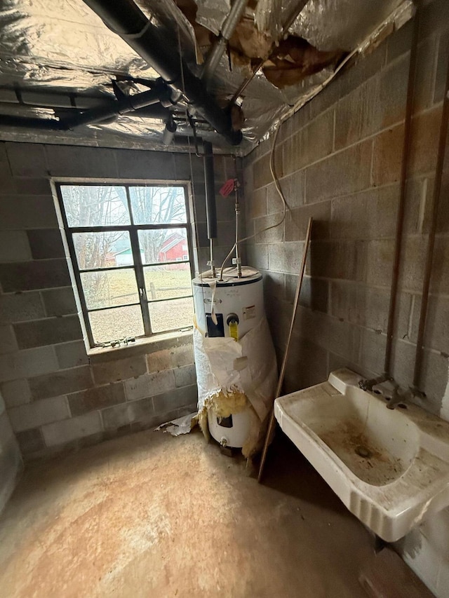 45 Hillcrest Dr, Rocky Mount, VA 24151 - interior space featuring electric water heater and a tile shower
