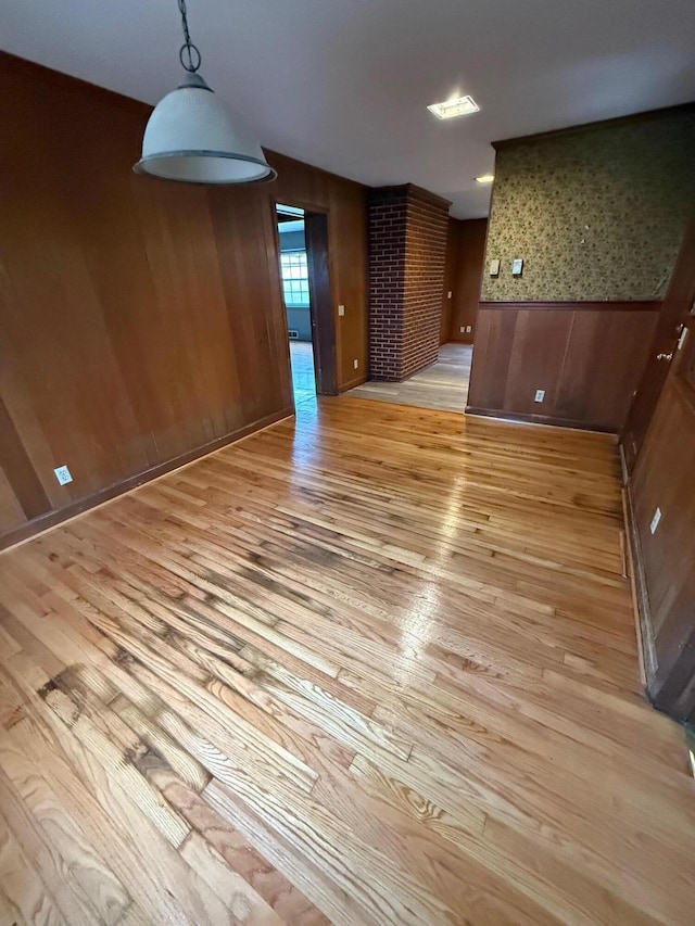 45 Hillcrest Dr, Rocky Mount, VA 24151 - interior space featuring light wood finished floors and wooden walls