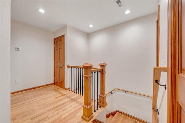3615 Dogwood Ln SW, Roanoke, VA 24015 - stairway with wood finished floors, recessed lighting, and baseboards