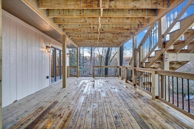 3615 Dogwood Ln SW, Roanoke, VA 24015 - wooden terrace with stairway