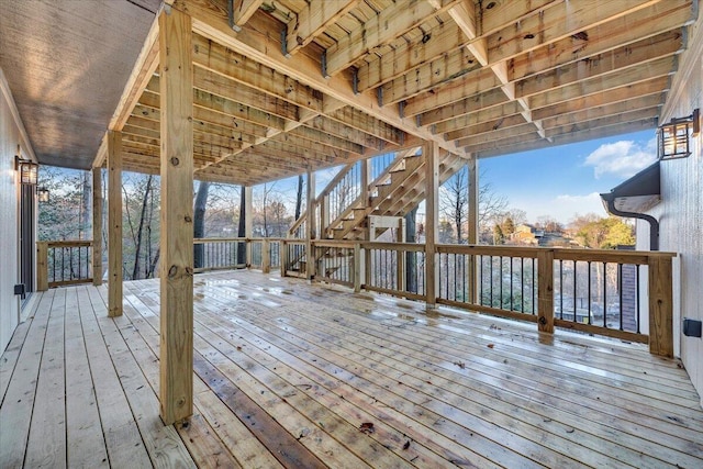 3615 Dogwood Ln SW, Roanoke, VA 24015 - wooden terrace featuring stairway