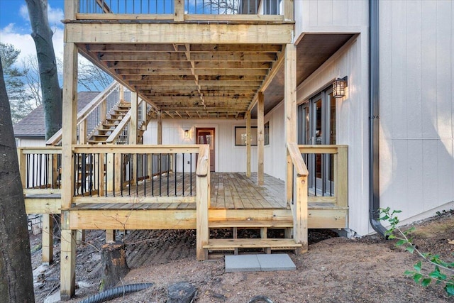 3615 Dogwood Ln SW, Roanoke, VA 24015 - wooden terrace featuring stairs