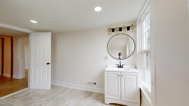 bathroom featuring vanity