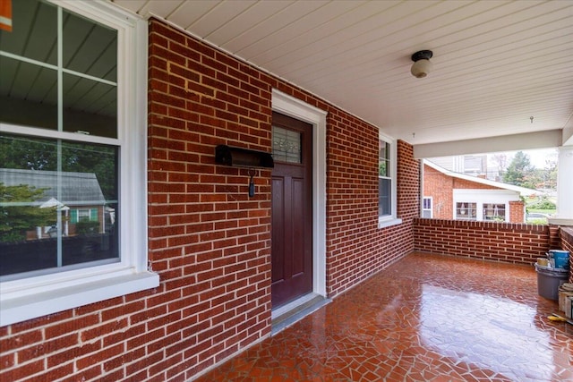 exterior space featuring covered porch