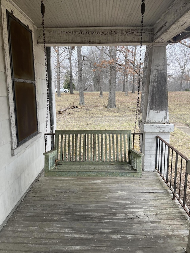 1345 Stone Mill Rd, Hurt, VA 24563 - view of wooden terrace