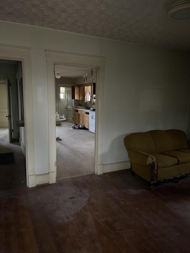1345 Stone Mill Rd, Hurt, VA 24563 - unfurnished living room with baseboards