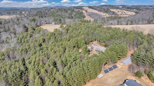 181 Borderline Rd NW, Willis, VA 24380 - birds eye view of property featuring a wooded view