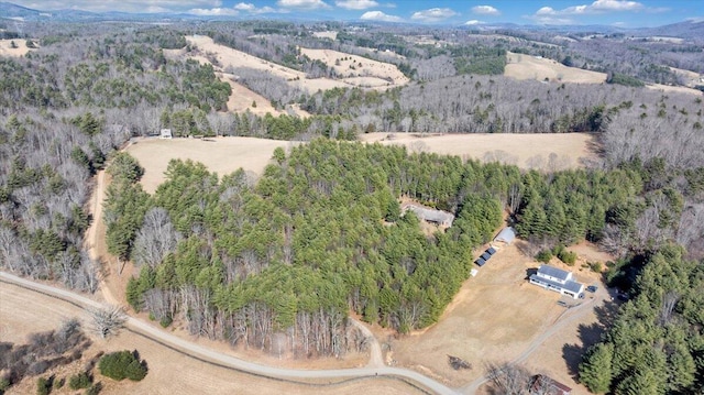 181 Borderline Rd NW, Willis, VA 24380 - birds eye view of property with a forest view