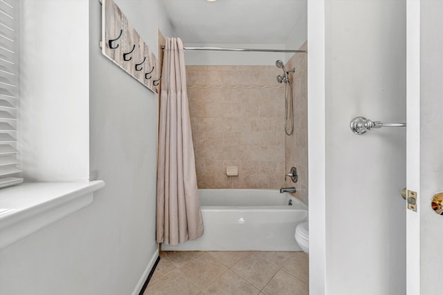 4937 Greenlee Rd SW, Roanoke, VA 24018 - full bathroom with tile patterned floors and shower / bath combo with shower curtain