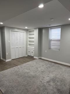 4937 Greenlee Rd SW, Roanoke, VA 24018 - unfurnished bedroom with baseboards, recessed lighting, and wood finished floors