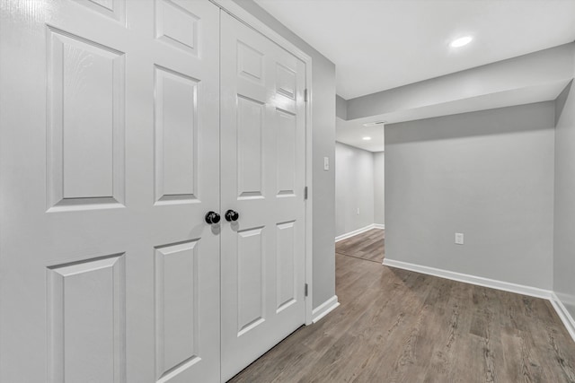 4937 Greenlee Rd SW, Roanoke, VA 24018 - hallway featuring wood finished floors and recessed lighting