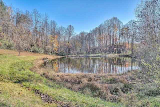 property view of water featuring a view of trees