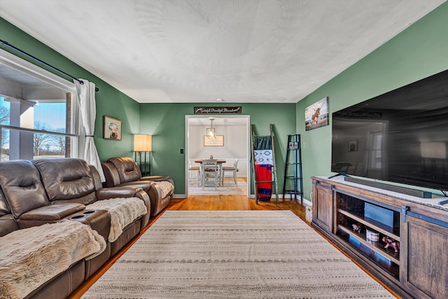5359 Booker T Washington Hwy, Rocky Mount, VA 24151 - living room with baseboards and wood finished floors