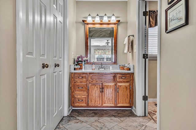 bathroom featuring vanity