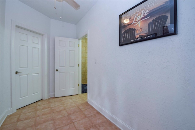 hallway with baseboards