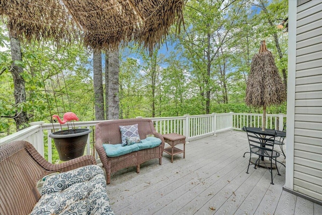 view of wooden deck