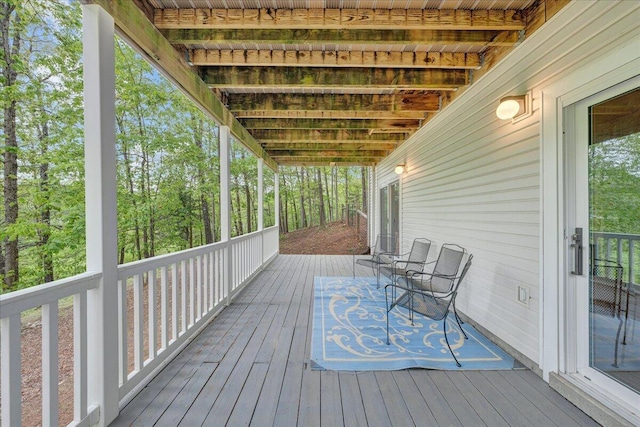 view of wooden deck