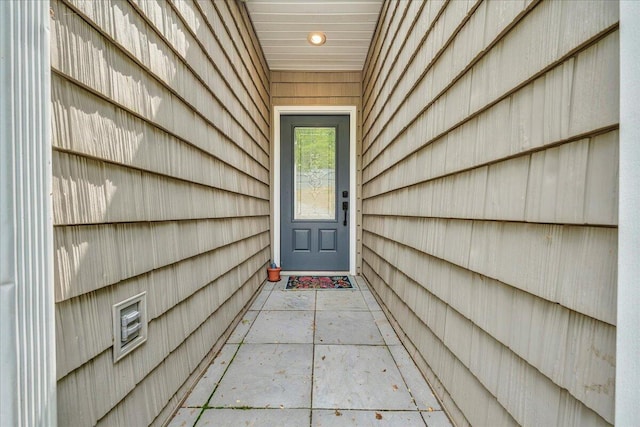 view of exterior entry