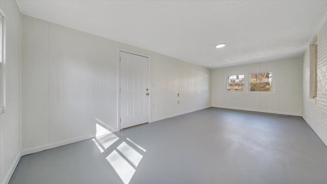 empty room with concrete floors