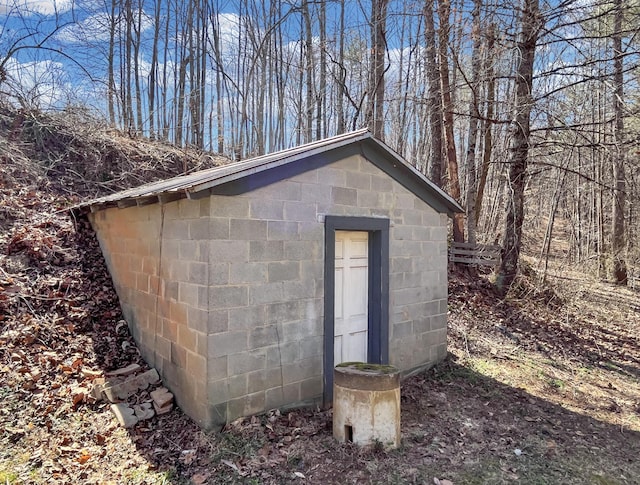 view of shed