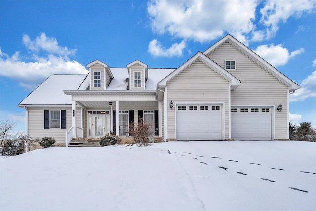 view of front of property with covered porch