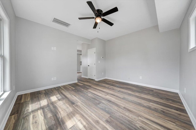 2236 Kenwood Blvd SE, Roanoke, VA 24013 - unfurnished bedroom with wood finished floors, baseboards, and ceiling fan