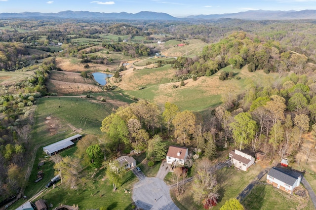 42 Keswick Ct, Troutville, VA 24175 - birds eye view of property featuring a forest view and a mountain view