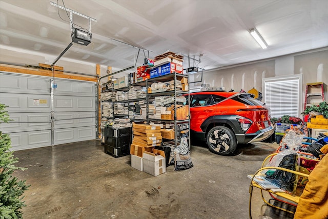 garage featuring a garage door opener