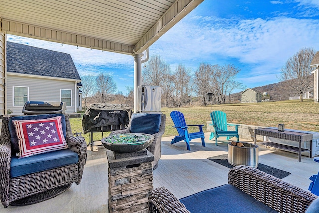 view of patio / terrace featuring grilling area