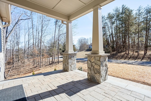 view of patio / terrace with a porch