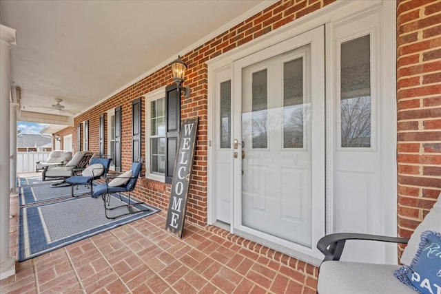 view of patio featuring covered porch