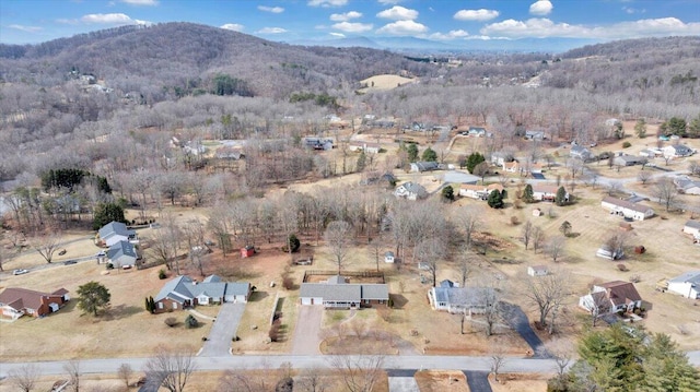 aerial view featuring a mountain view