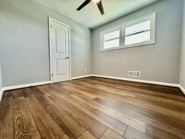 418 Victor Ave NE, Roanoke, VA 24012 - empty room with ceiling fan and hardwood / wood-style floors