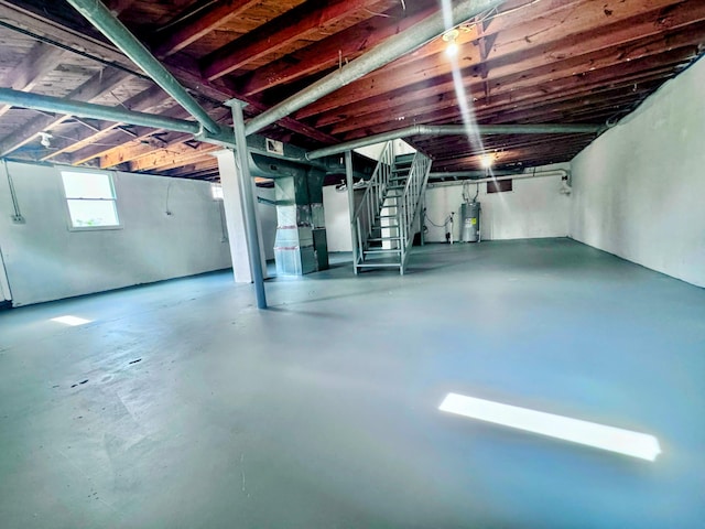 418 Victor Ave NE, Roanoke, VA 24012 - basement featuring water heater and stairway