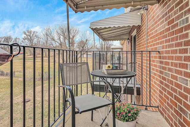 view of balcony