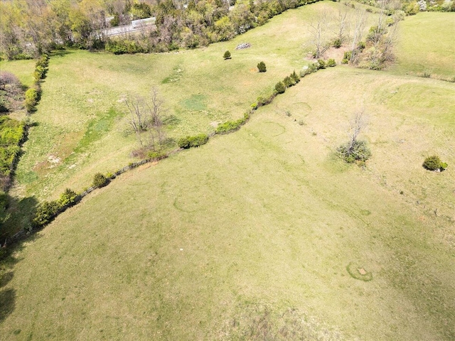 bird's eye view featuring a rural view