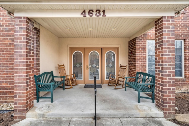 exterior space with french doors