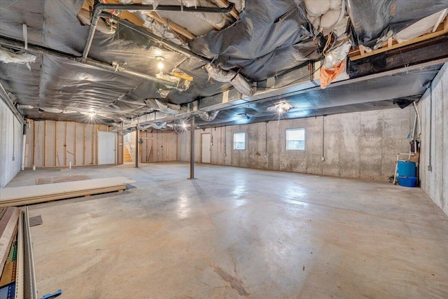 view of basement
