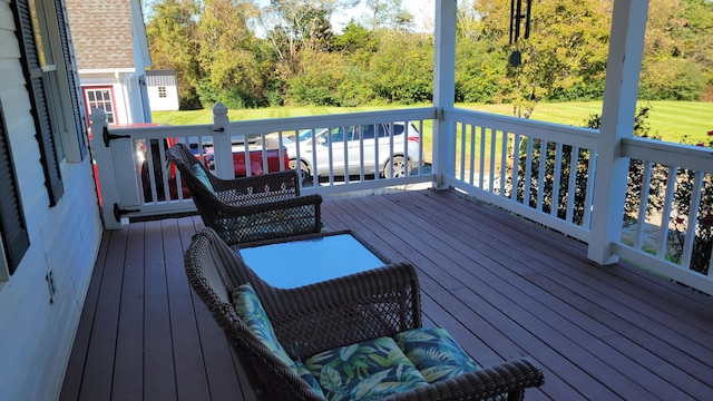 view of wooden deck