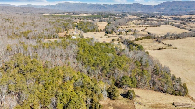 aerial view featuring a mountain view