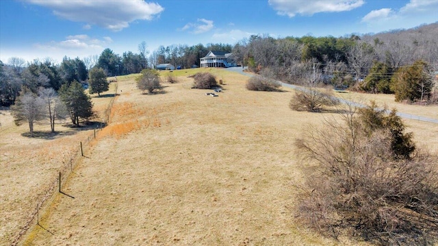 drone / aerial view featuring a rural view