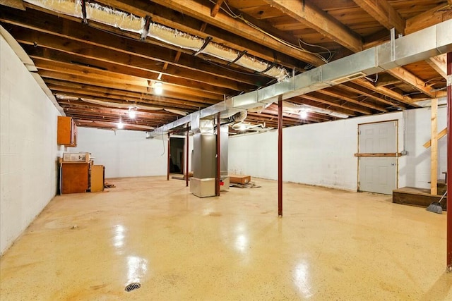 2351 Reese Mountain Rd, Elliston, VA 24087 - unfinished basement with heating unit