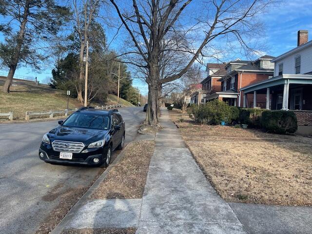 view of road featuring sidewalks