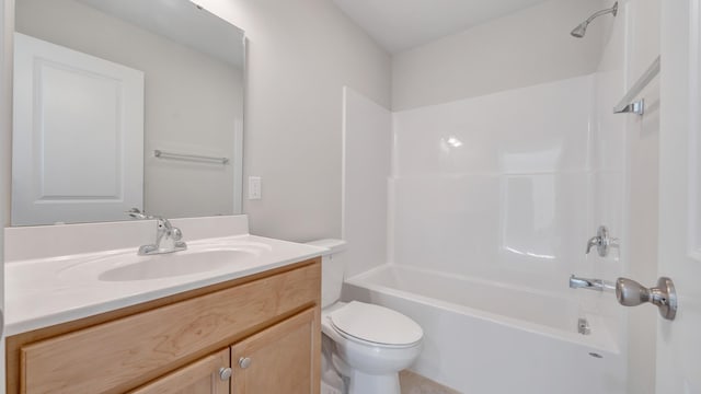 2809 Russlen Dr, Salem, VA 24153 - bathroom with toilet, vanity, and shower / washtub combination