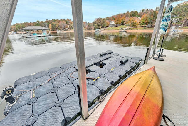 368 Penninsula Pt, Lynch Station, VA 24571 - dock area with a water view and view of scattered trees